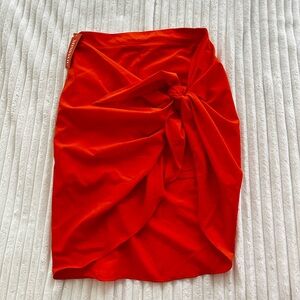 Elegant orange Pencil Skirt